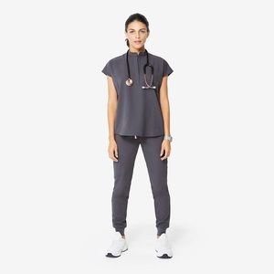 Figs Charcoal Rafaela top XXS